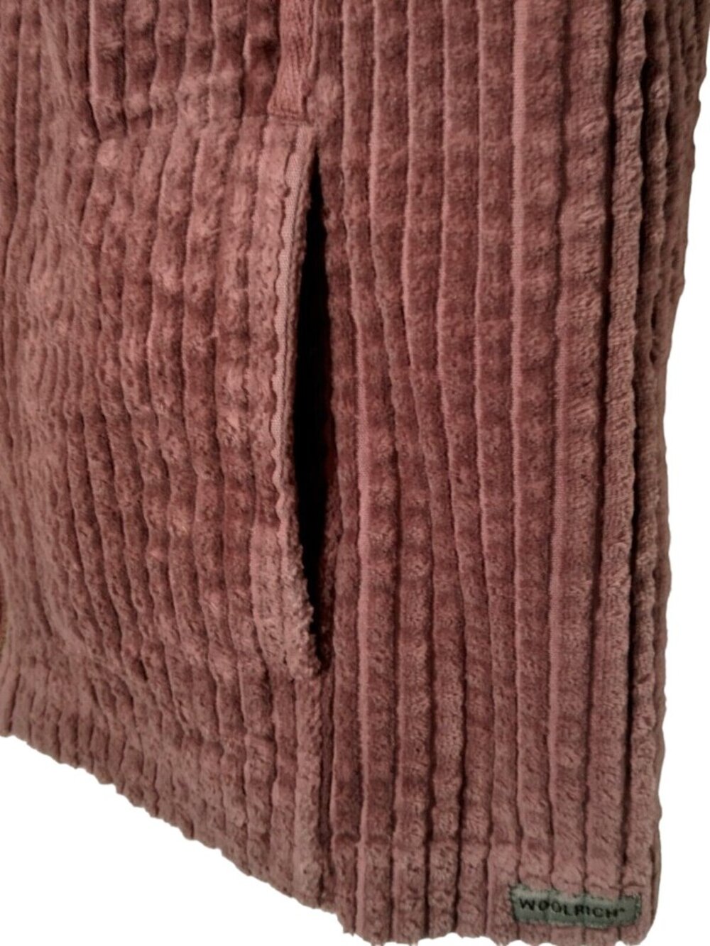 Woolrich Jacket Women Large Wide Wale Corduroy Shacket Purple Gorpcore Zip Up - Picture 12 of 13